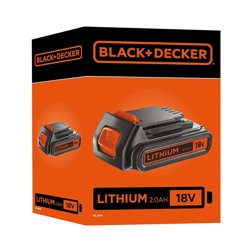 Batteria al Litio Ricaricabile 18V 2.0 Ah BLACK DECKER - Modello BL2018