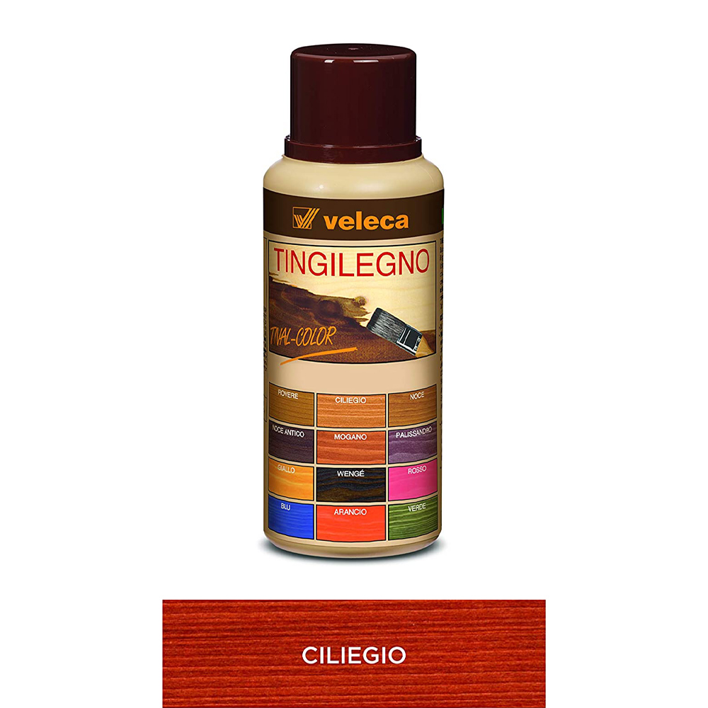 Colorante Legno ad Acqua Tingilegno Tival Color 250 ml VELECA - Ciliegio