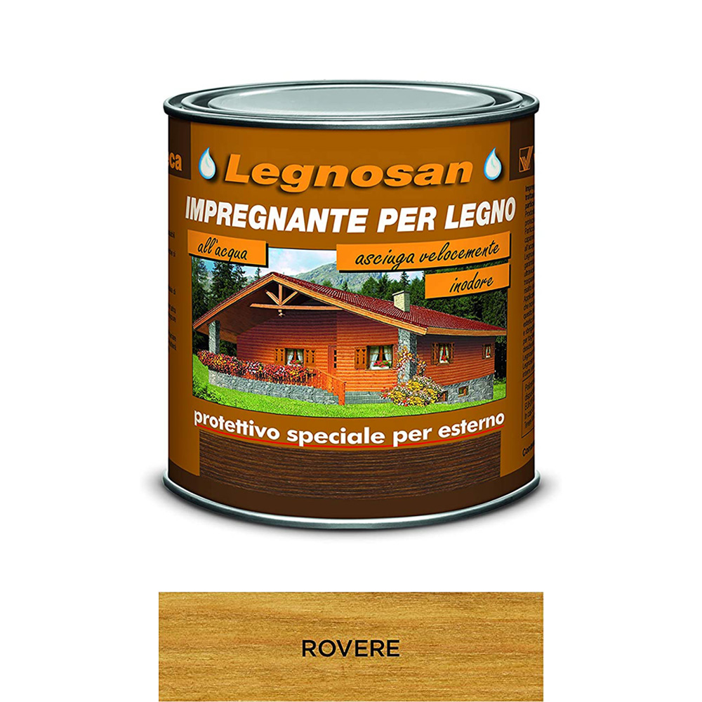 Impregnante all'Acqua per Legno Esterno Legnosan 2,5 Lt VELECA - Rovere