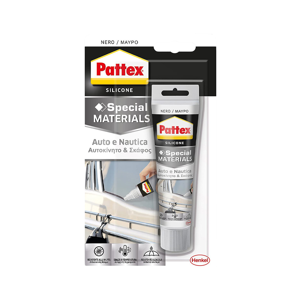 Silicone per Auto e Nautica Nero PATTEX 50 ml