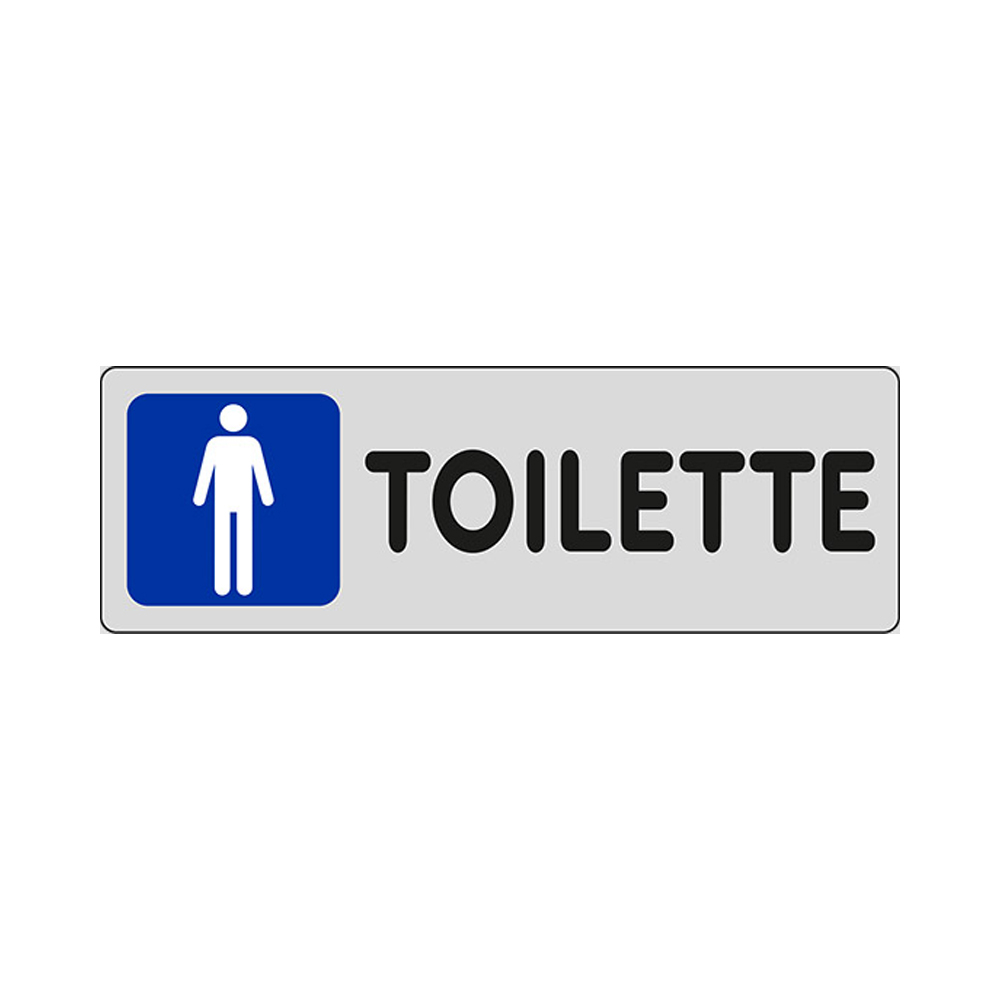 Cartello in Carta Autoadesiva 15x5 cm - TOILETTE MASCHILE