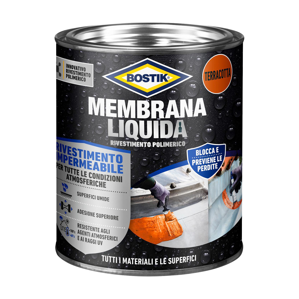 Membrana Liquida Rivestimento Polimerico 1 Kg BOSTIK - Terracotta