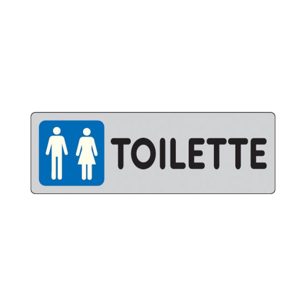 Cartello in Carta Autoadesiva 15x5 cm - TOILETTE