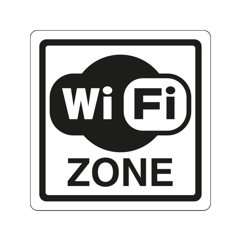 Cartello in Alluminio 20x20 cm - WI-FI ZONE