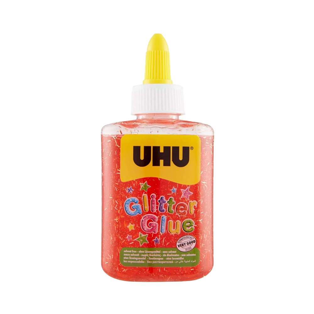 Colla Rossa per Decorazioni Glitter Glue UHU 88,5 ml