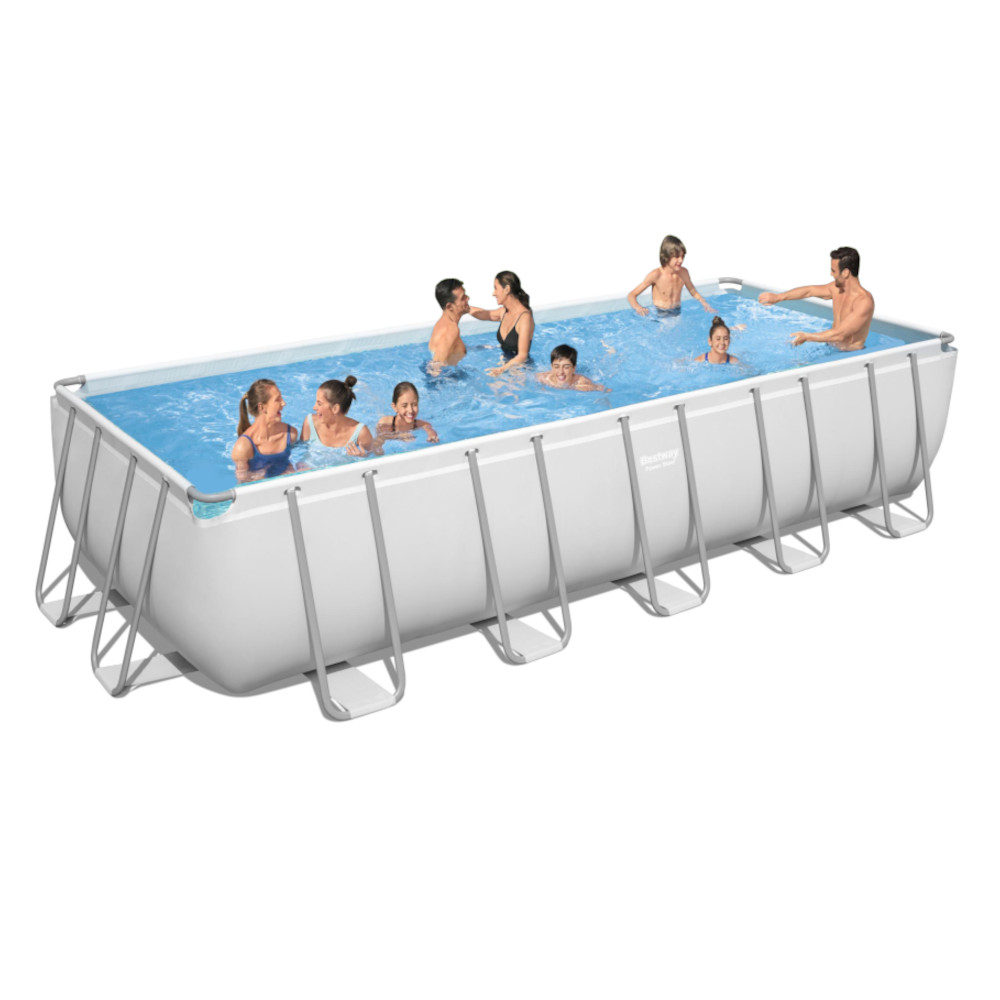 Piscina Fuori Terra Bestway 5612B Power Steel Rettangolare - CM.640x274x132H 