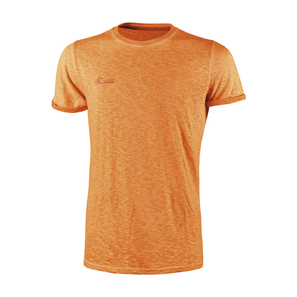 T-Shirt Cotone Fiammato Enjoy Fluo Orange U-POWER - Taglia M