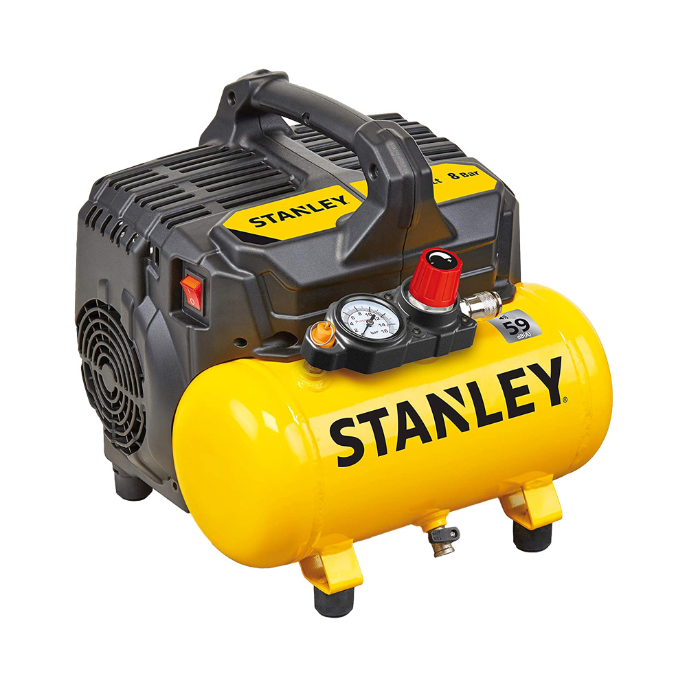 Compressore Silenziato Portatile 1 Hp STANLEY - Serbatoio da 6 Lt