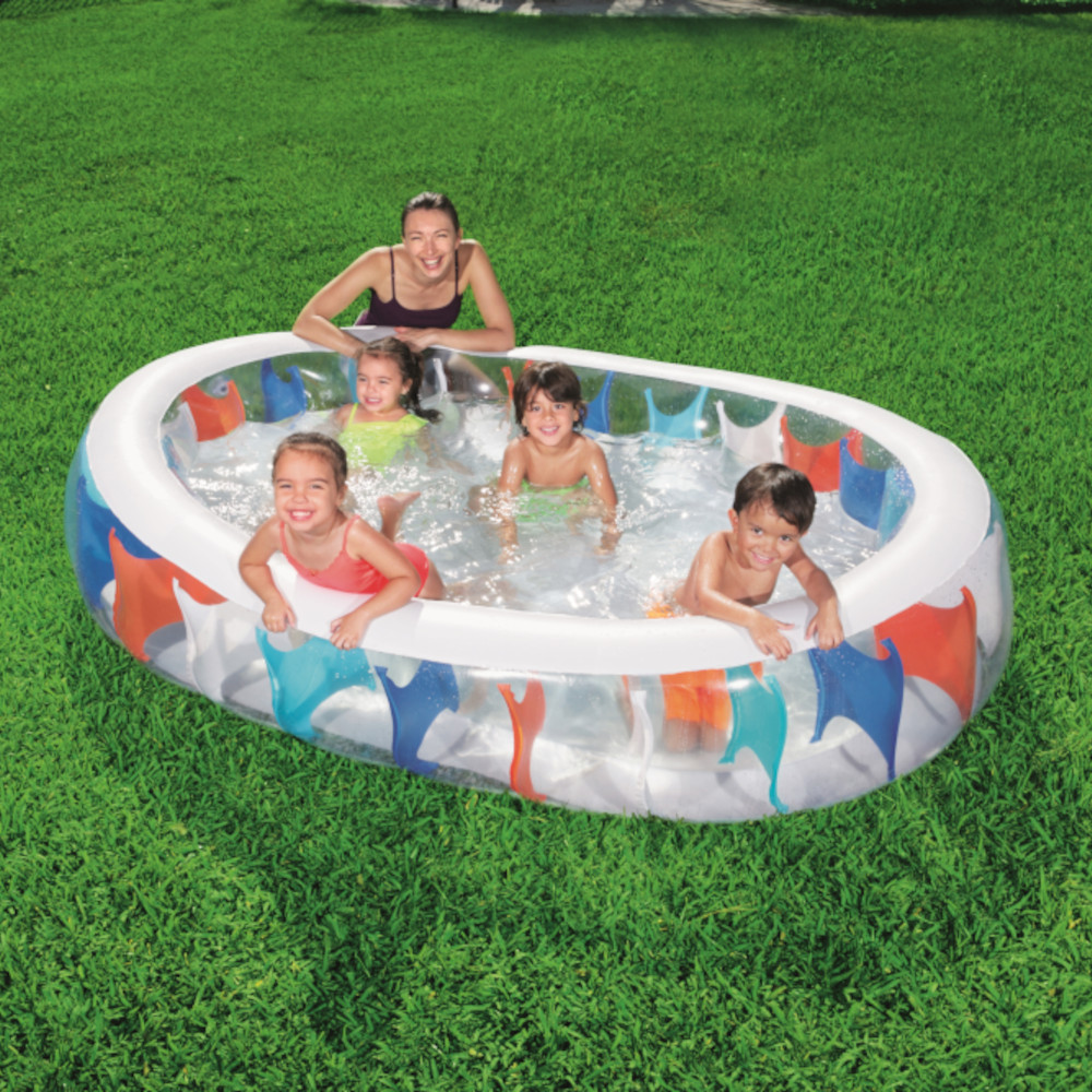 Piscina Gonfiabile Ovale da Giardino per Bambini BESTWAY - 234x152x51h cm