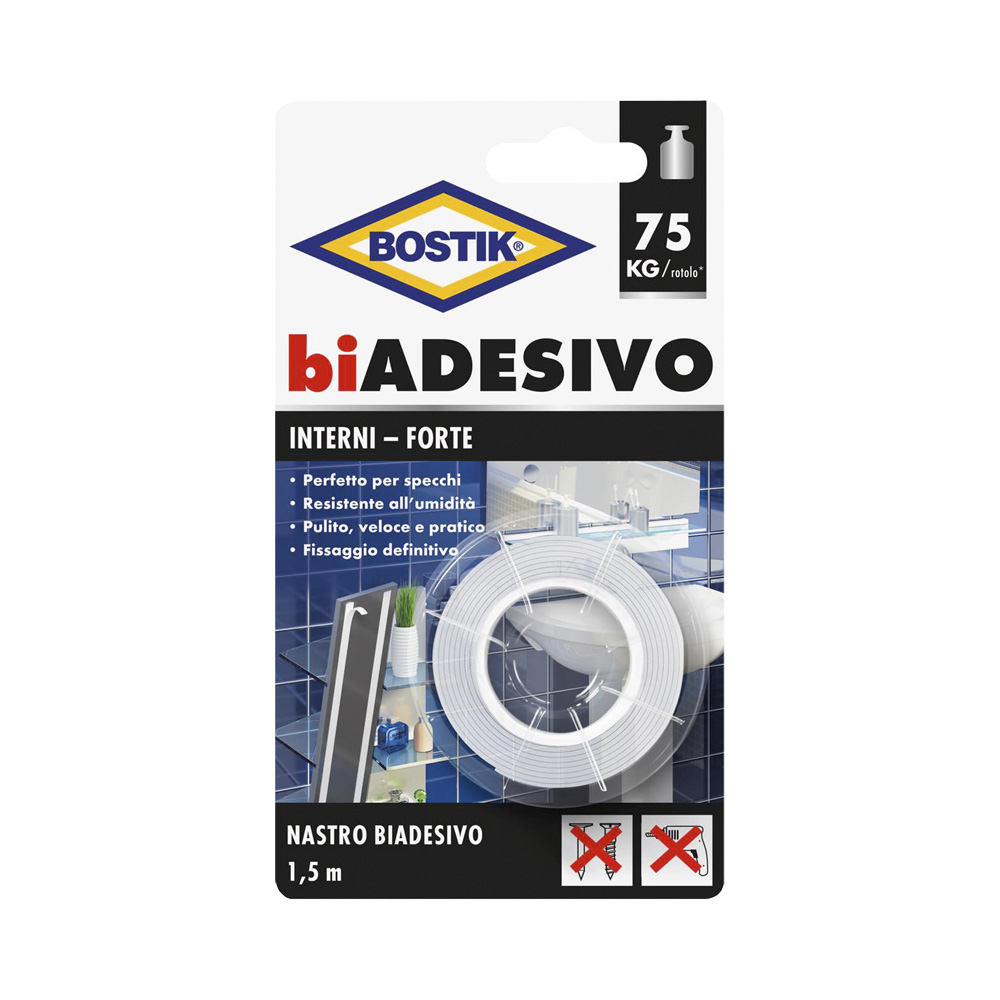 Nastro Extra Forte biADESIVO Interni BOSTIK 19 mm x 1.5 mt