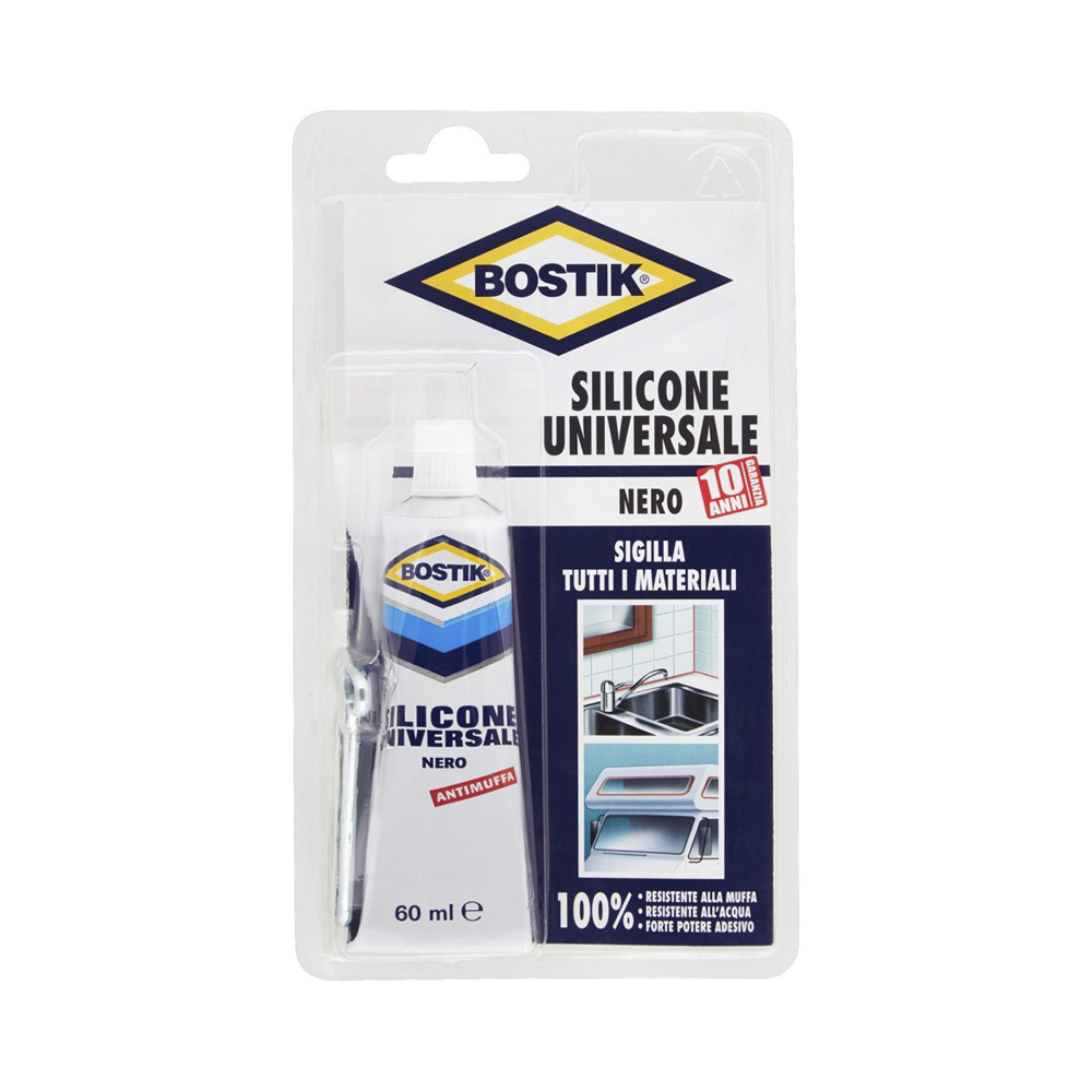 Silicone Universale per Giunti e Fessure BOSTIK 60 ml - Nero