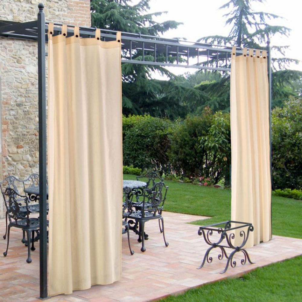 Tenda a Bretelle in Cotone per Gazebi - Colore Ecru - FERLIVING 160x270h cm