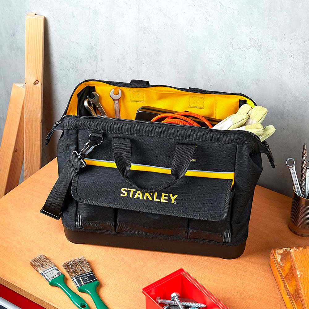 Borsa Portautensili in Tessuto 40 cm STANLEY - Base in Plastica Rinforzata