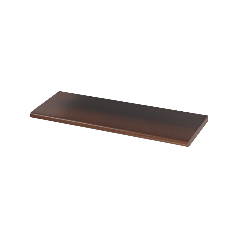 Mensola in Legno con Bordo Stondato FERLIVING - Noce 60x20x1,8 cm