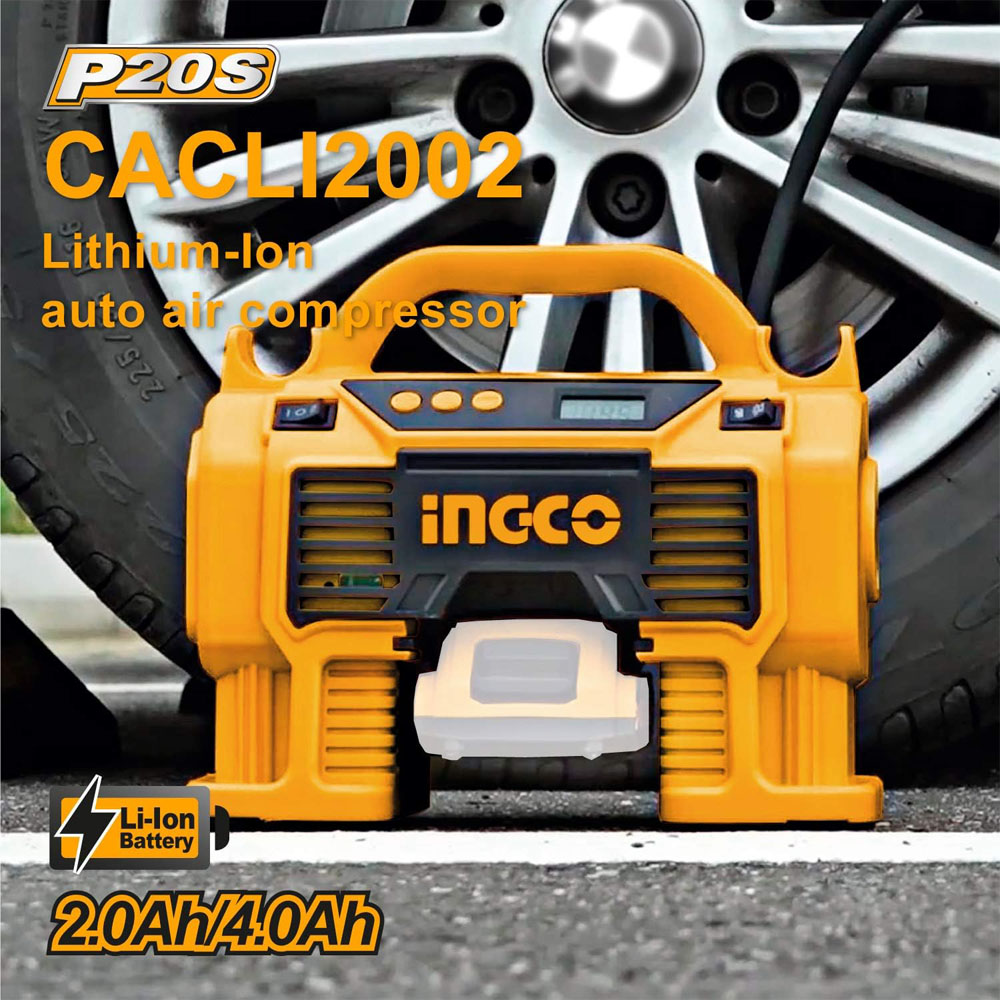 Compressore Auto a Batteria 20V 11 Bar INGCO con Accessori