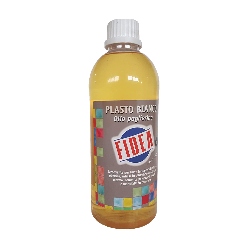 Olio Paglierino Plasto Bianco 1 Lt FIDEA - Ravviva, Nutre e Protegge il Legno