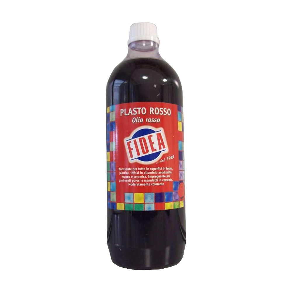 Olio per Mobili Plasto Rosso 1 Lt FIDEA - Ravviva, Nutre e Protegge il Legno