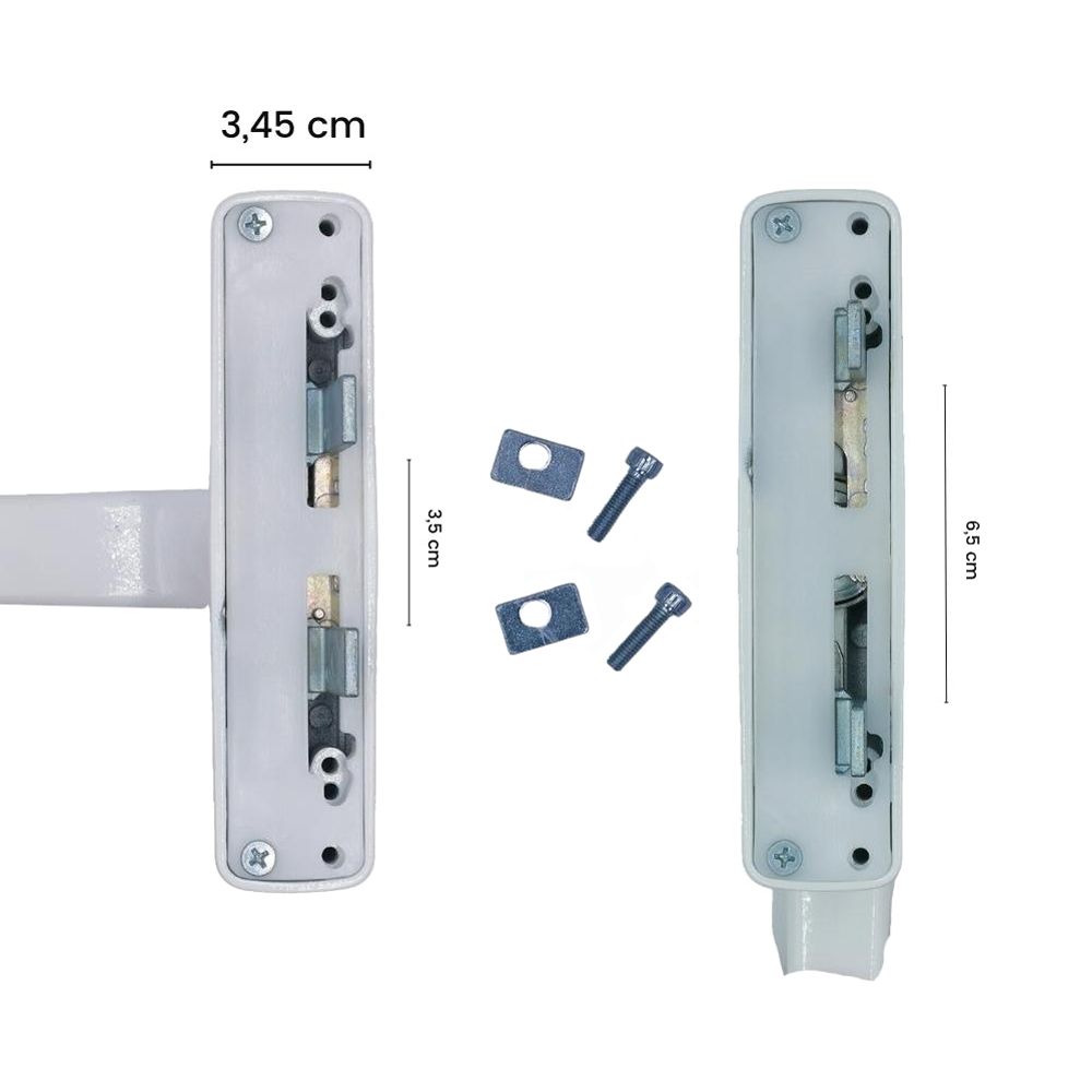 Cremonese in Alluminio per Infissi Ambidestra FERCOLOR - Bianco RAL 9010