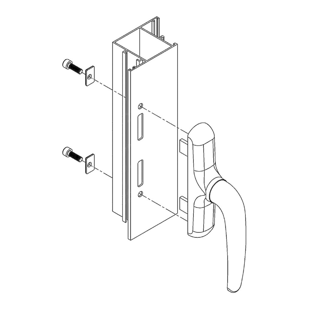 Cremonese in Alluminio per Infissi Ambidestra FERCOLOR - Bianco RAL 9010