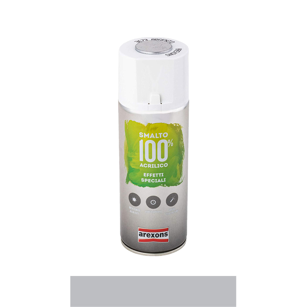 Smalto Spray Acrilico Metallizzato Argento AREXONS 400 ml