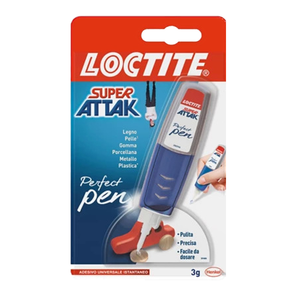 Adesivo Universale Istantaneo Super Attak Gel Perfect Pen LOCTITE 3 g