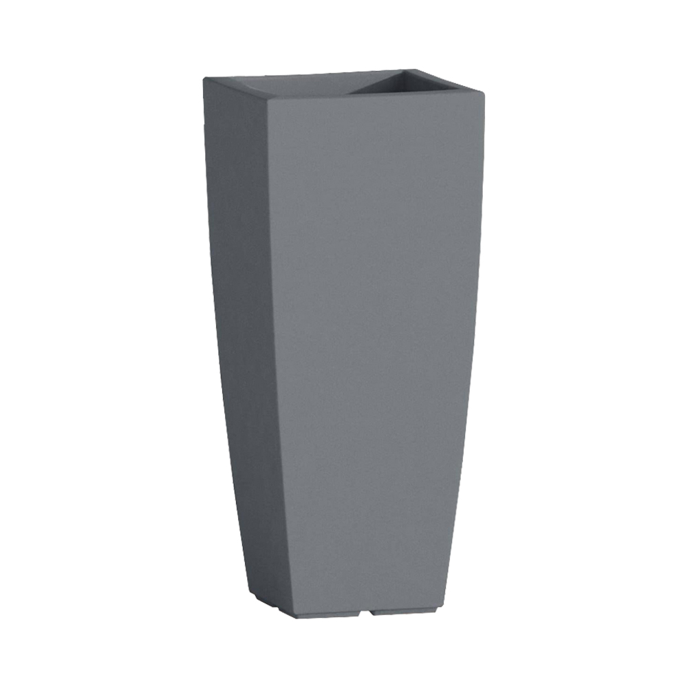 Vaso Quadro Stilo Square 33x33x70h cm FERLIVING - Grigio Pietra