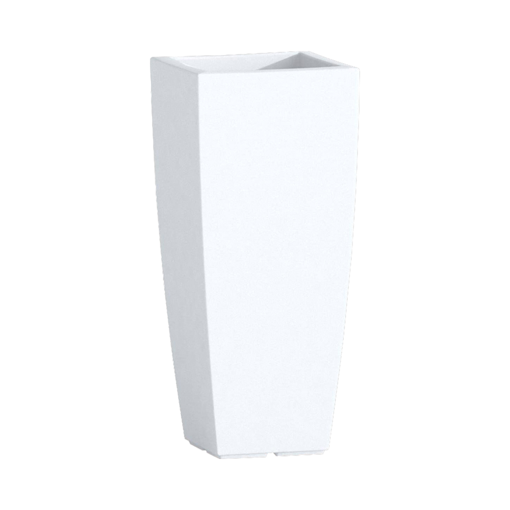 Vaso Quadro Stilo Square 40x40x90h cm FERLIVING - Bianco Ghiaccio