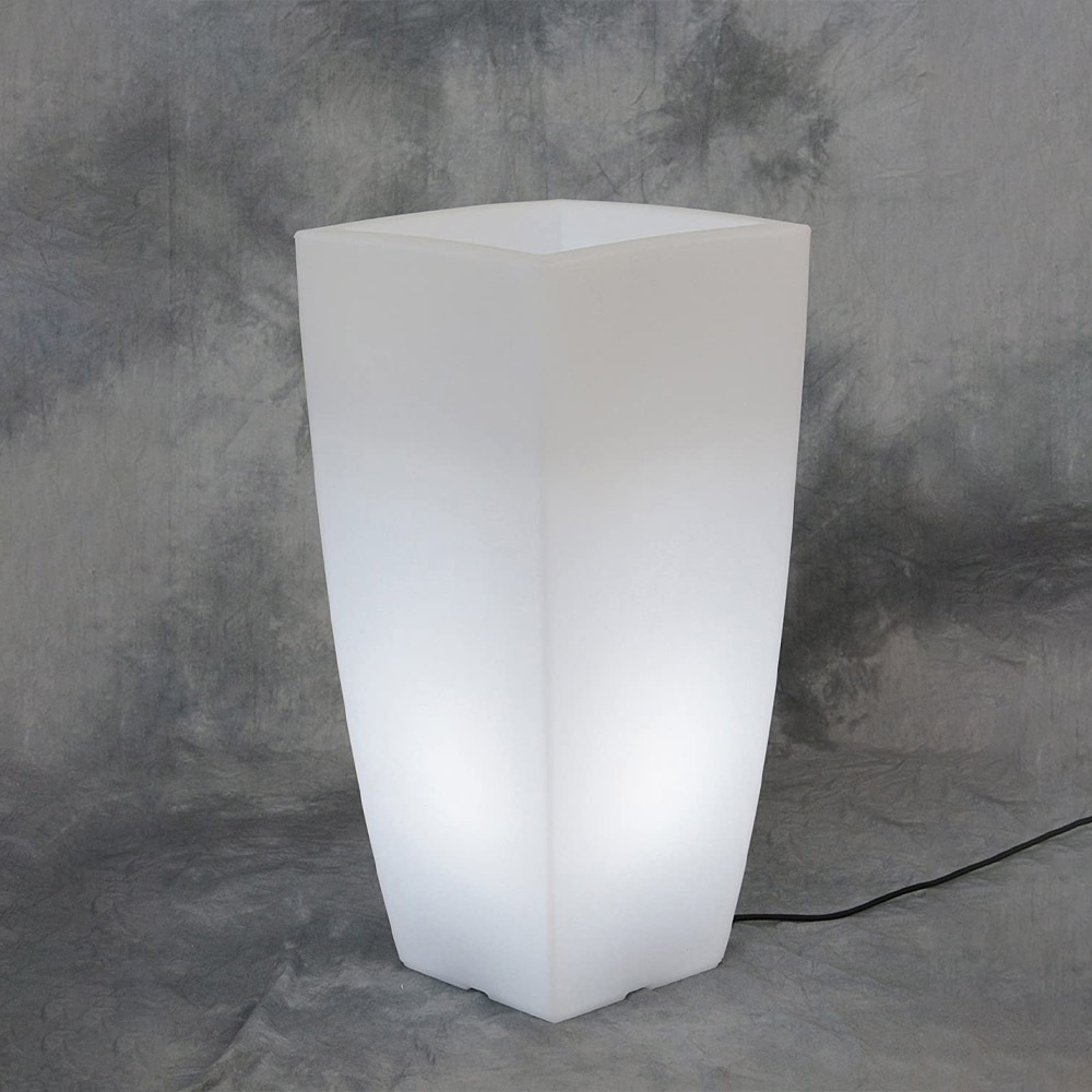 Vaso Quadro Stilo Light 40x40x90h cm FERLIVING - Bianco