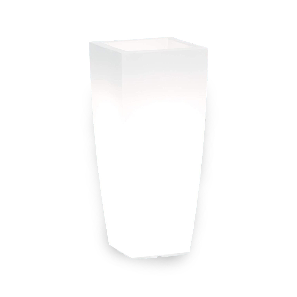 Vaso Quadro Stilo Light 40x40x90h cm FERLIVING - Bianco