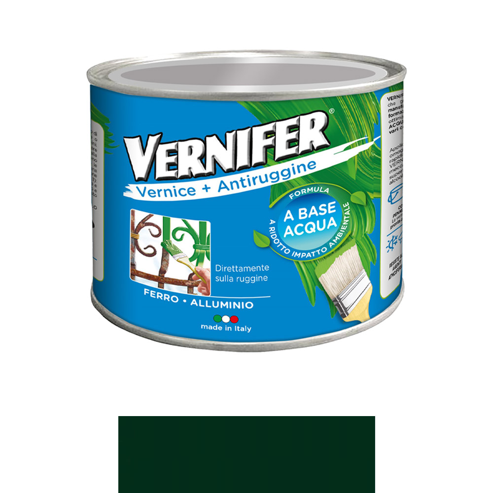 Smalto Antiruggine Vernifer Base Acqua 500 ml AREXONS - Verde Bosco Brillante