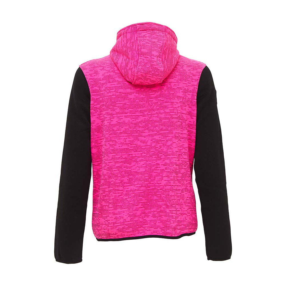 Felpa Full Zip con Cappuccio Enjoy Rainbow Lady Black Fucsia U-POWER - Taglia XL