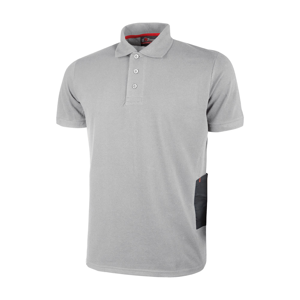 Polo Maniche Corte Enjoy Gap Grey Silver U-POWER - Taglia XL