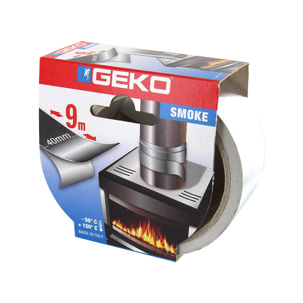 Nastro in Alluminio Alte Temperature GEKO Smoke Argento - 9 mt x 40 mm