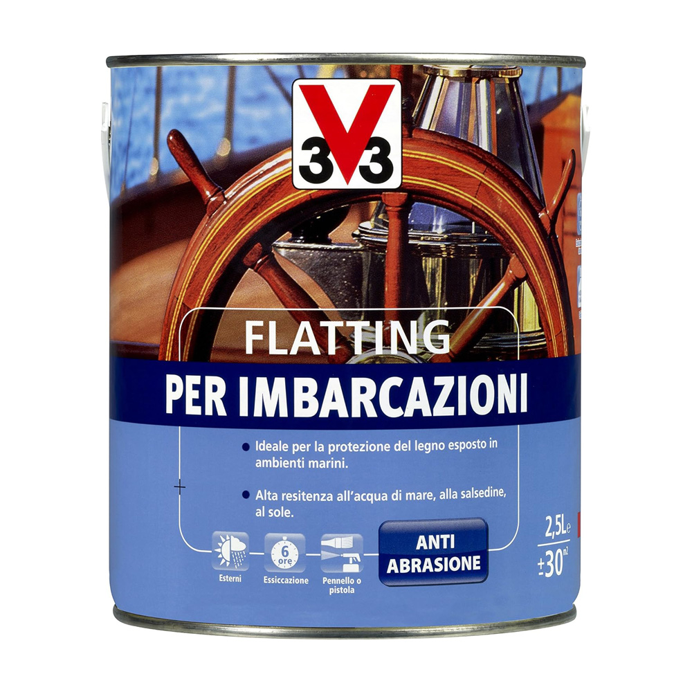 Vernice Flatting per Legno delle Imbarcazioni 2,5 Lt V33 - Incolore Ambrato