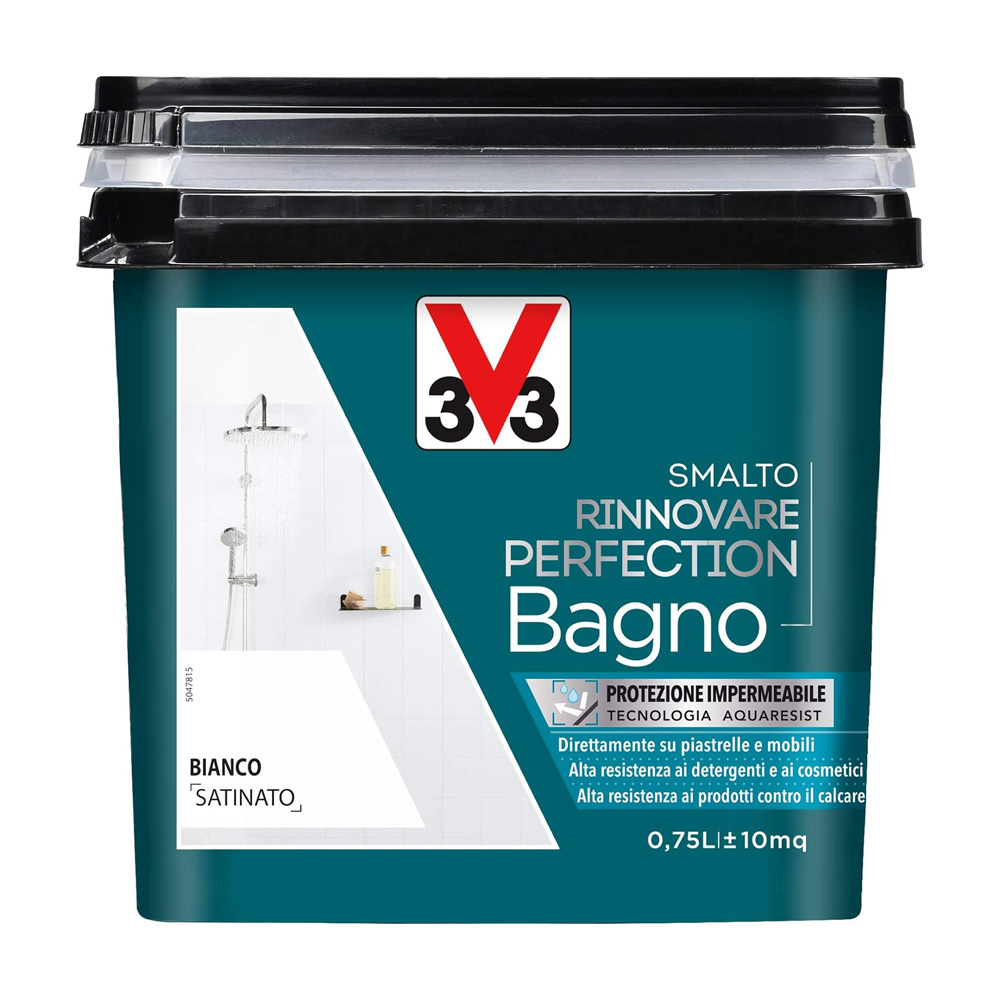 Smalto all'Acqua Rinnovare Perfection Bagno 750 ml V33 - Bianco Satinato