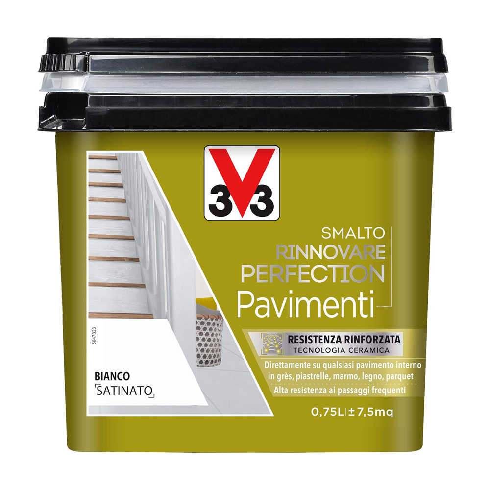 Smalto all'Acqua Rinnovare Perfection Pavimenti 750 ml V33 - Bianco Satinato