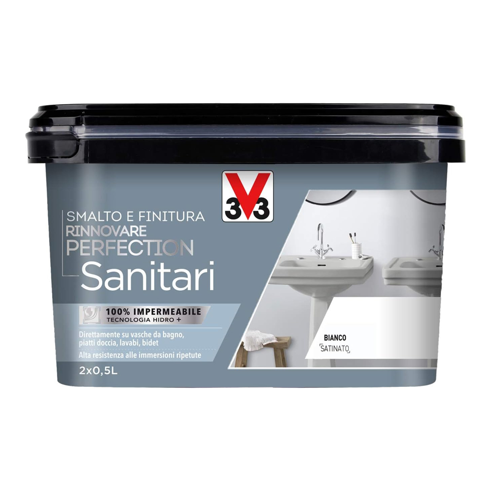 Smalto e Finitura Rinnovare Perfection Sanitari 2x0,5 Lt V33 - Bianco Satinato