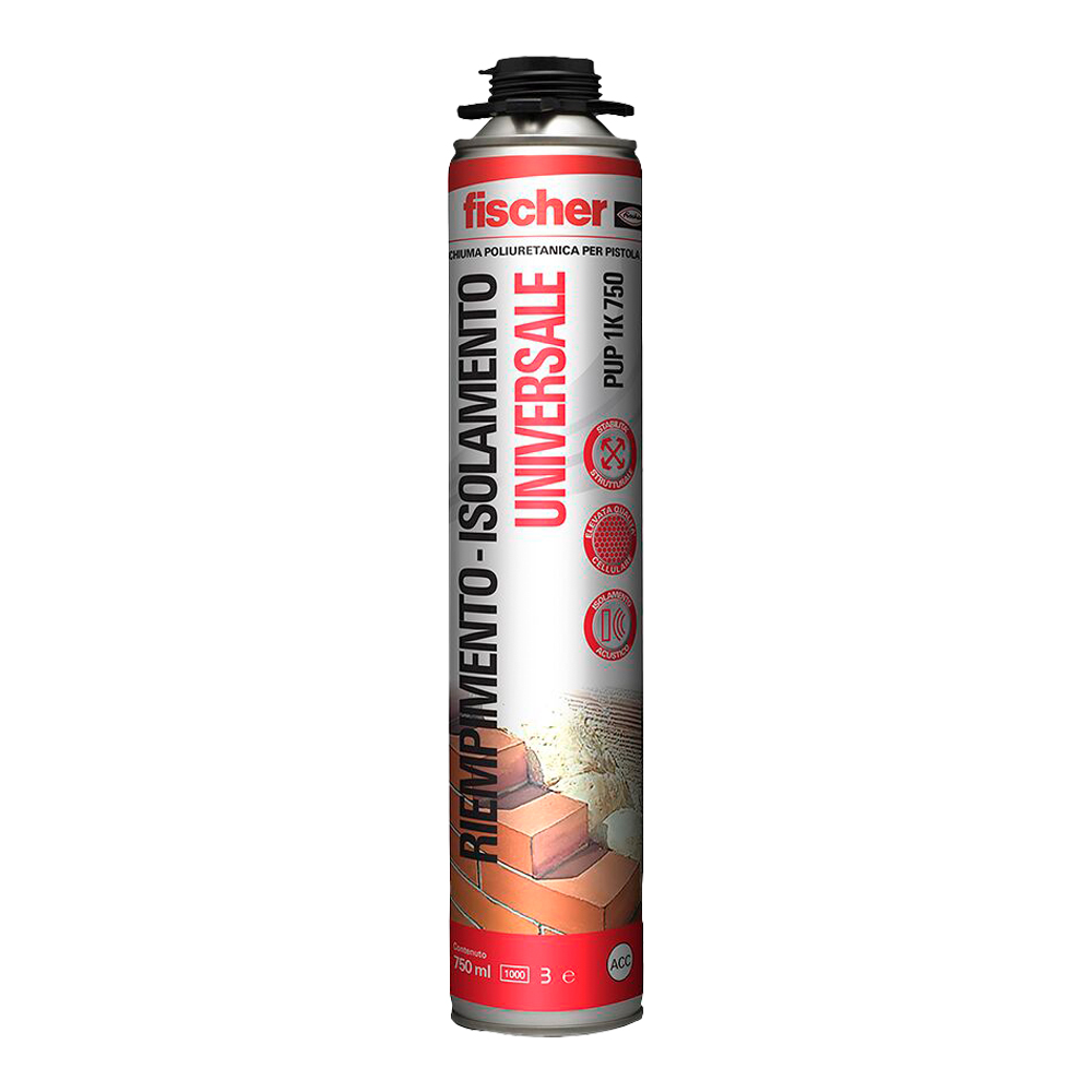 Schiuma Poliuretanica Universale per Pistola PU 1K-750 FISCHER 750 ml