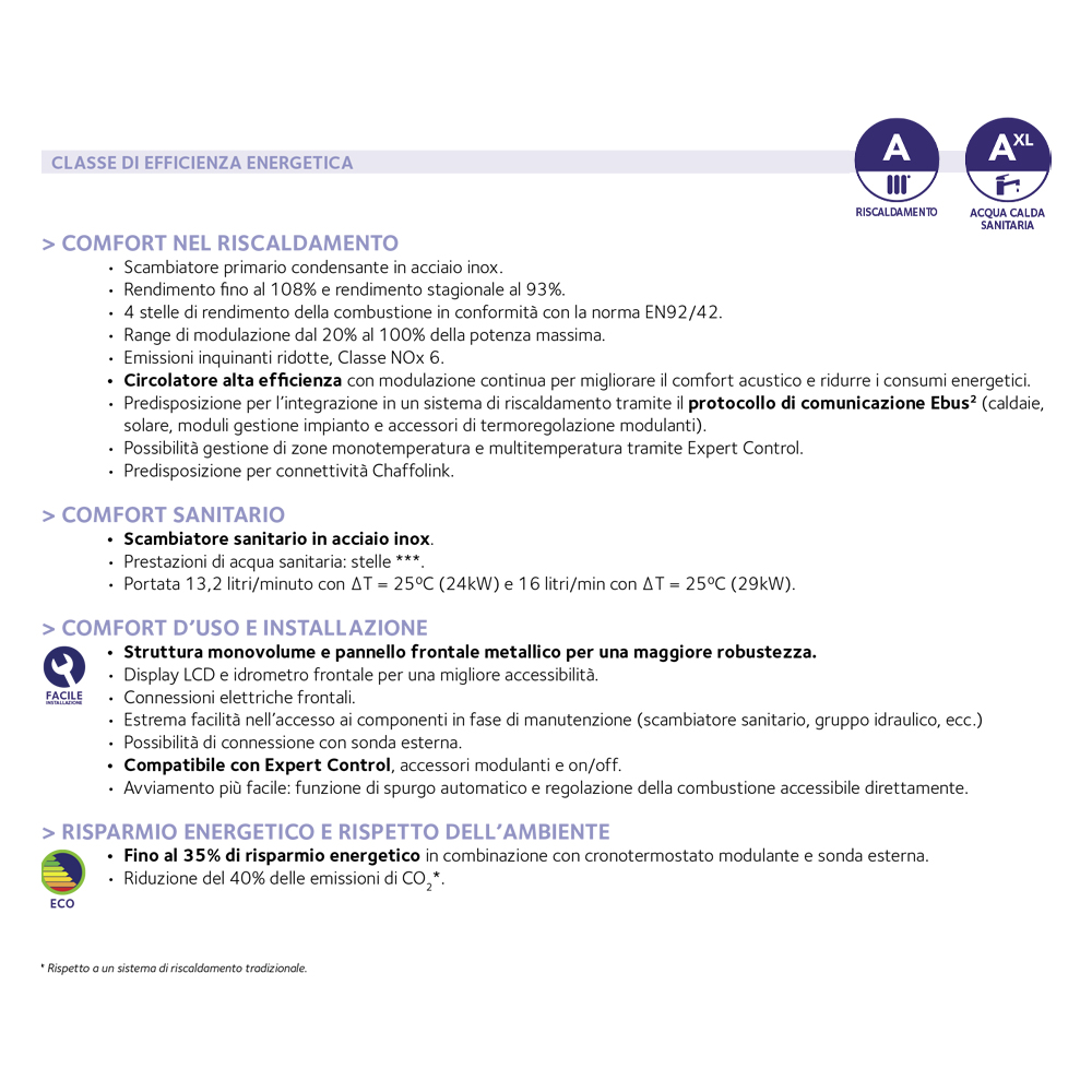 Caldaia Murale a Condensazione Inoa S 24 kW CHAFFOTEAUX - a Gas GPL-Metano 