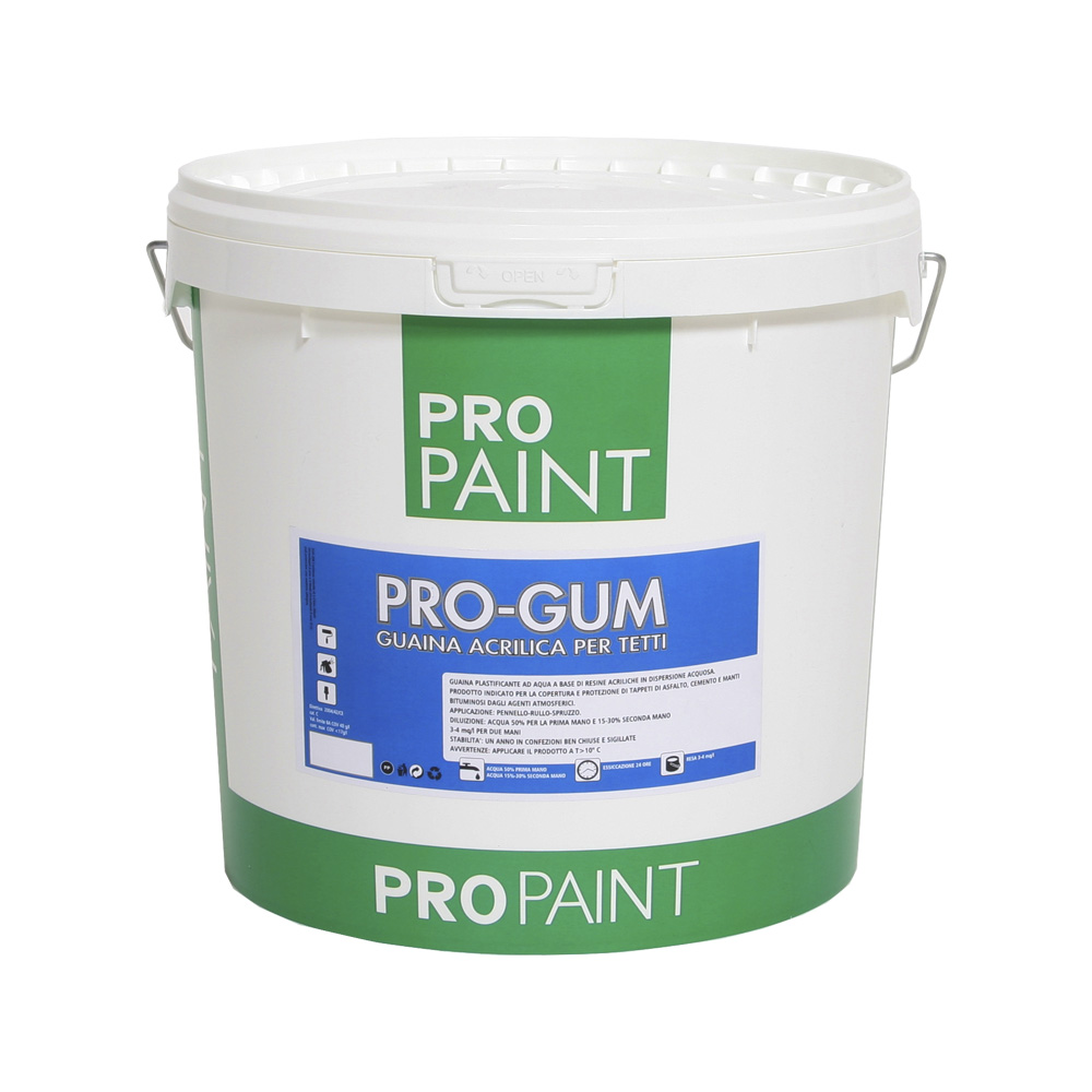 Guaina Acrilica per Tetti, Manti e Cementi Pro-Gum PROPAINT Grigio 14 Lt