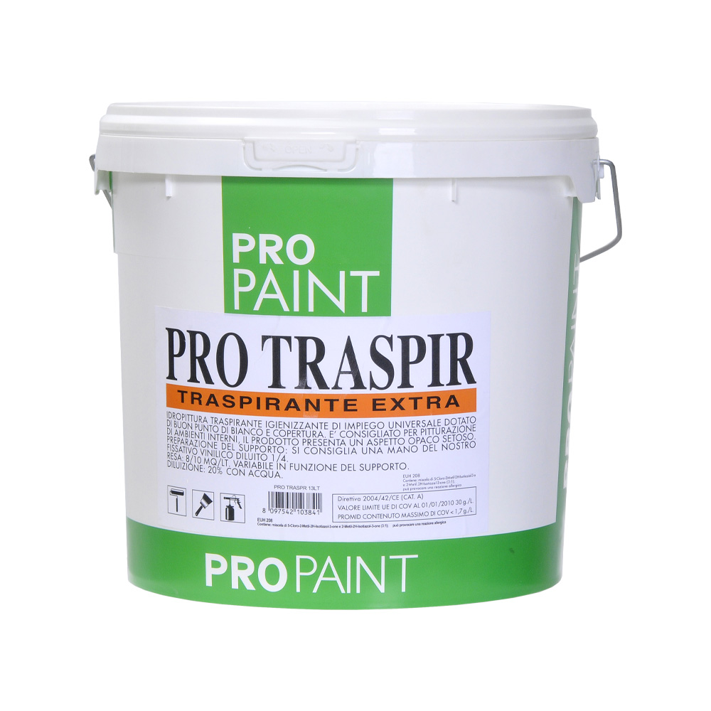 Idropittura Traspirante Igienizzante Pro Traspir Extra PROPAINT 13 Lt