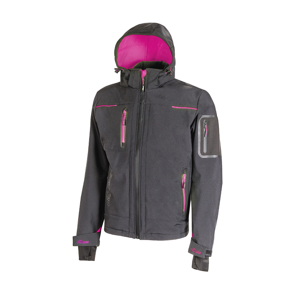 Giacca space lady grey fucsia u-power - taglia xs.